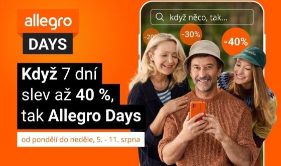 Allegro Days pichz se slevami a 40 %